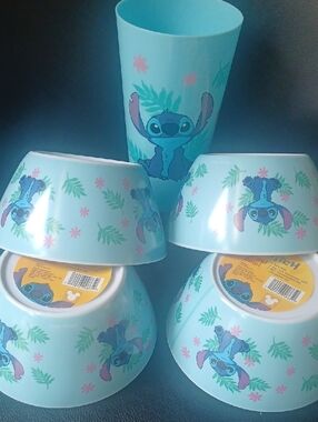 DISNEY STITCH 5 PCS.KIDS DINNERWARE SET NEW